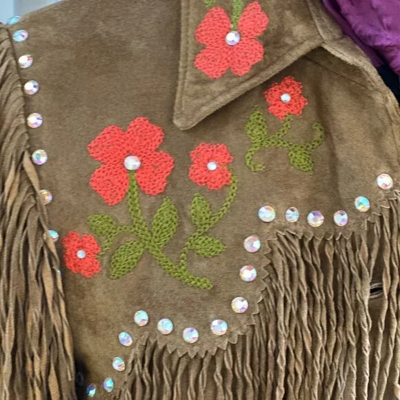 Double D Ranch Fringed Suede Jacket S - Picture 3 of 7